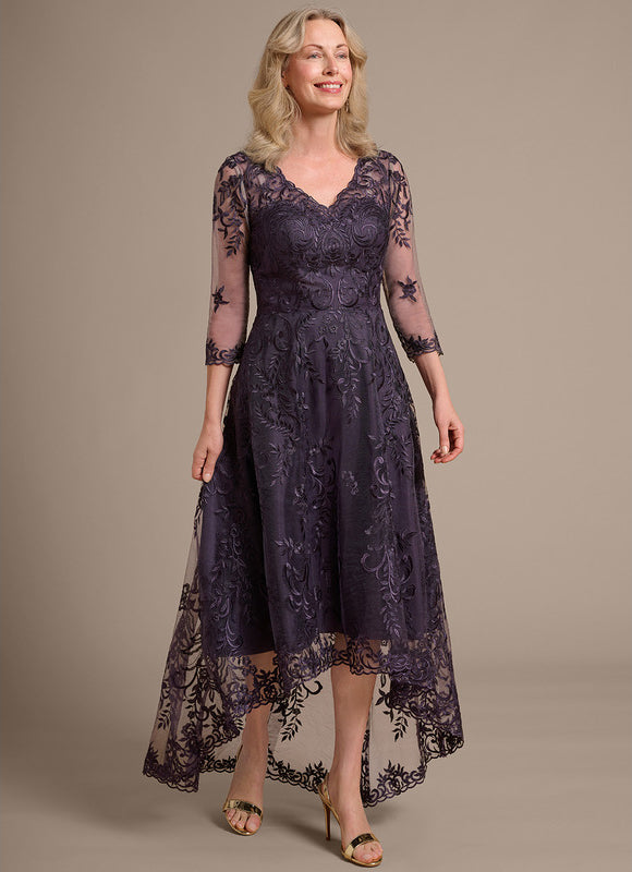Robe Cérémonie Dentelle Violette - gallery 5
