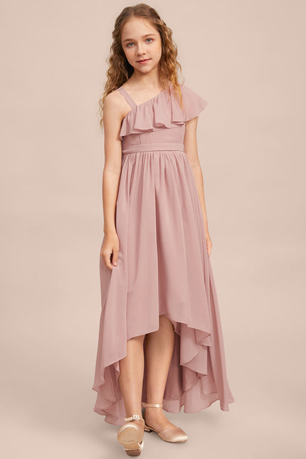 Robe Cérémonie Asymétrique Rose Doux - gallery 5