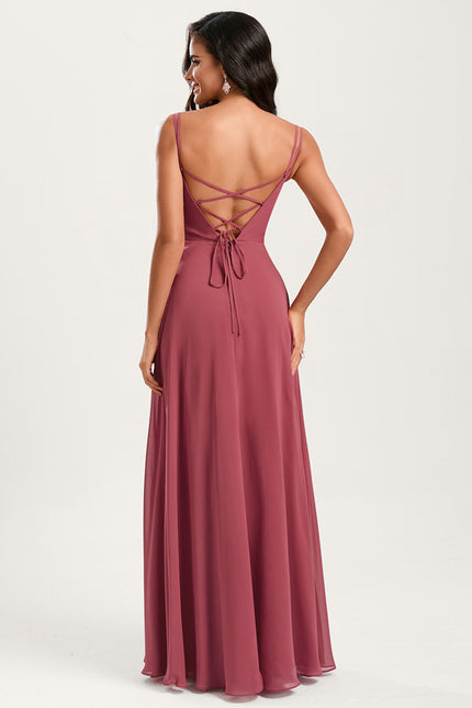 Robe Cérémonie Longue Volants Rose - gallery 5