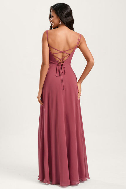 Robe Cérémonie Longue Volants Rose - gallery 5