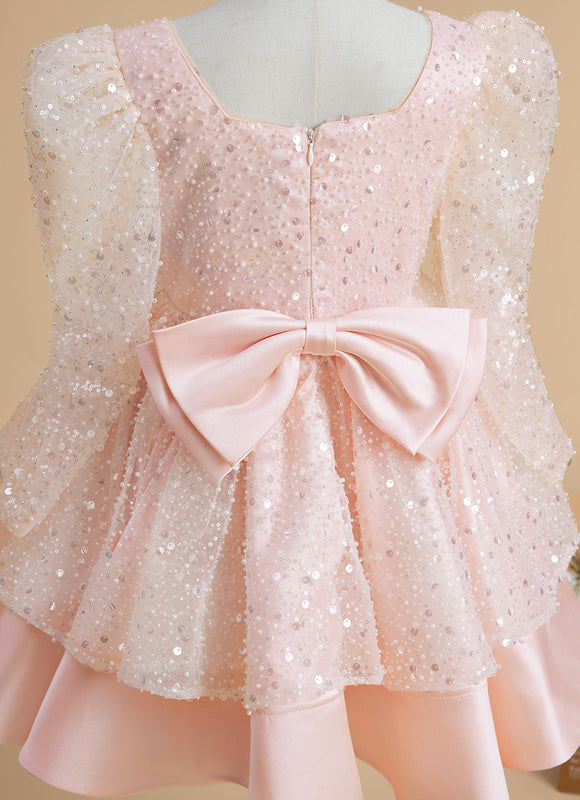 Robe Cérémonie Pailletée Rose - gallery 4