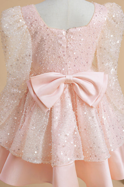 Robe Cérémonie Pailletée Rose - gallery 4