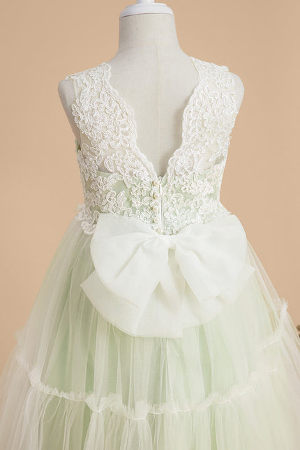 Robe Cérémonie Tulle Vert Doux - gallery 4