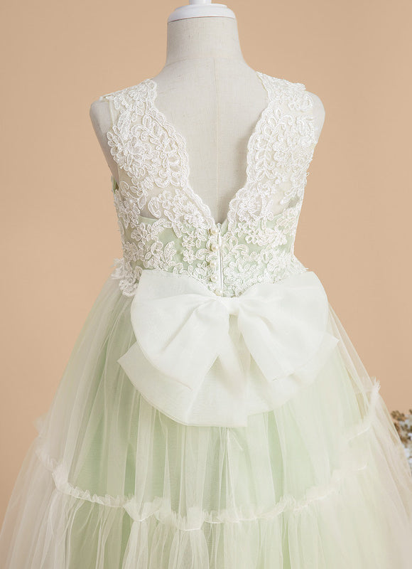 Robe Cérémonie Tulle Vert Doux - gallery 4