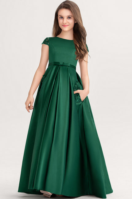 Robe Cérémonie Satin Vert