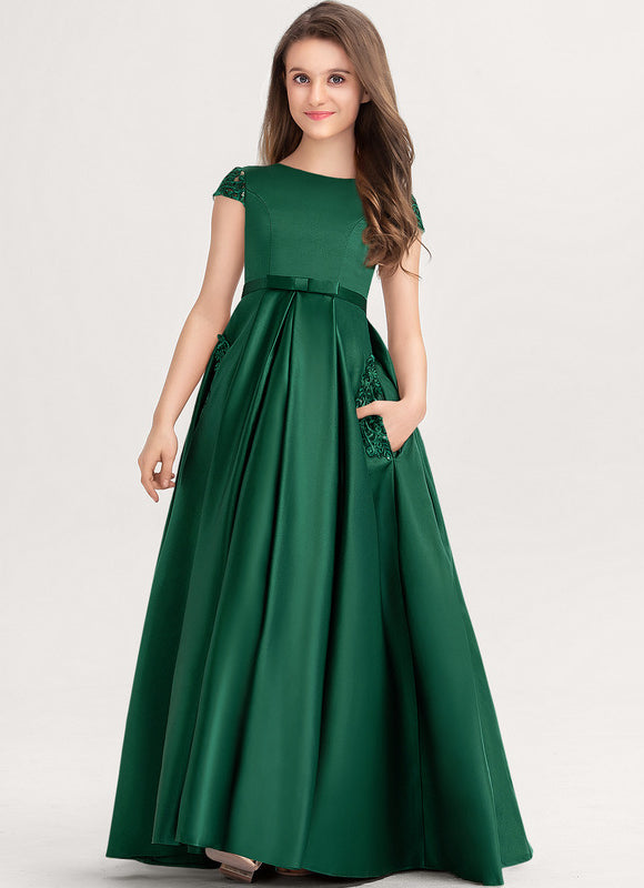 Robe Cérémonie Satin Vert