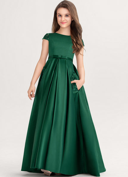 Robe Cérémonie Satin Vert