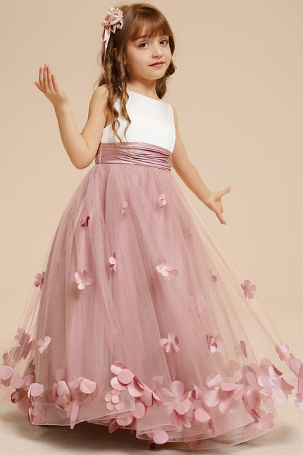 Robe Cérémonie Fleurie Poudrée - gallery 9