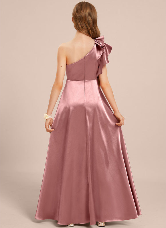 Robe Cérémonie Satin Bordeaux Élégante - gallery 2