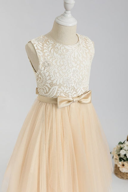 Robe Cérémonie Enfant Tulle Créme - gallery 7