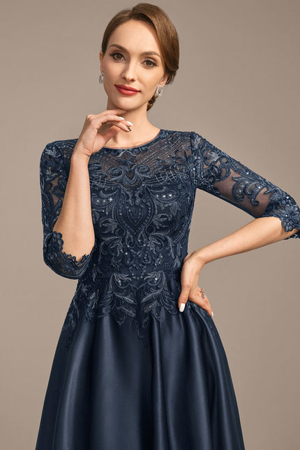 Robe Cérémonie Mère Élégante Satin - gallery 1