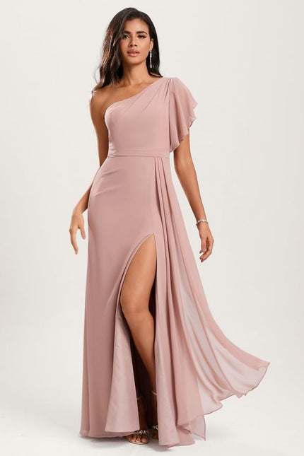 Robe Cérémonie Asymétrique Fluide