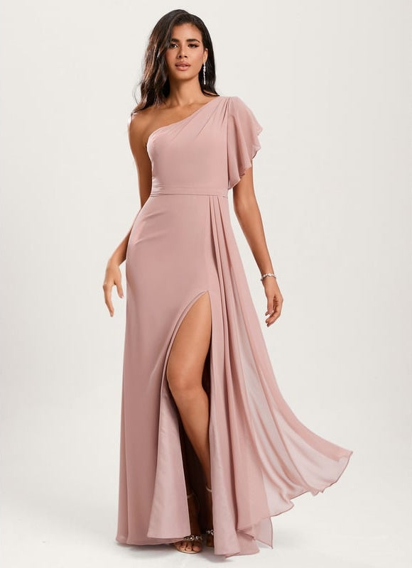 Robe Cérémonie Asymétrique Fluide