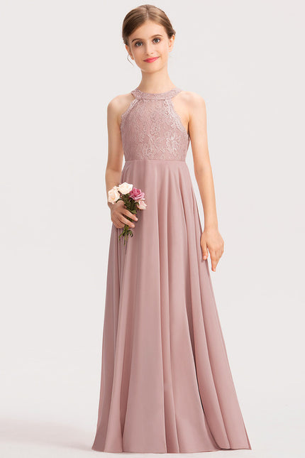 Robe Cérémonie Longue Rose Douce - gallery 1