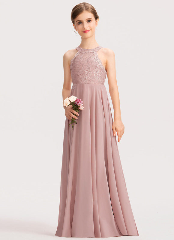 Robe Cérémonie Longue Rose Douce - gallery 1
