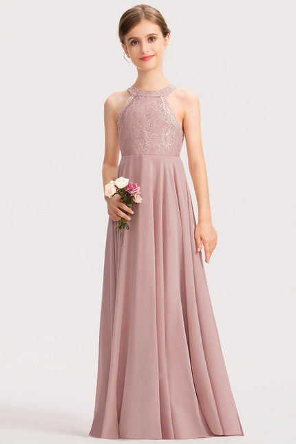 Robe Cérémonie Longue Rose Douce - gallery 1