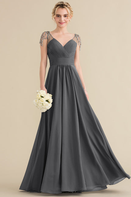 Robe Cérémonie Mousseline Charbon