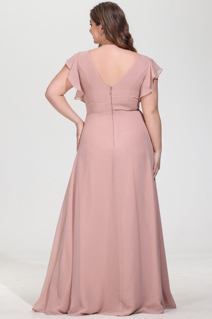 Robe Cérémonie Longue Volants Rose - gallery 7