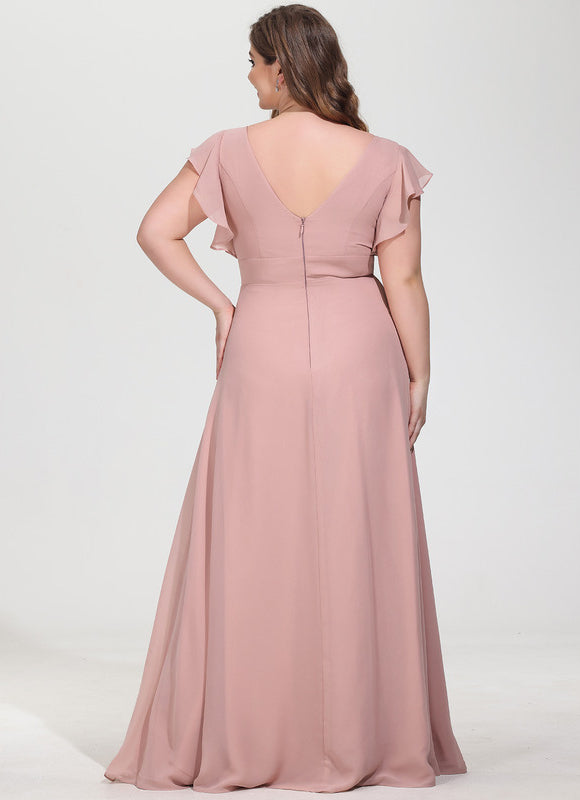 Robe Cérémonie Longue Volants Rose - gallery 7