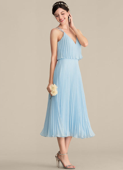Robe Cérémonie Plissée Céleste