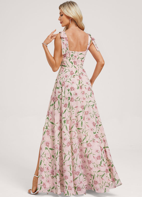 Robe Cérémonie Mousseline Verte - gallery 4