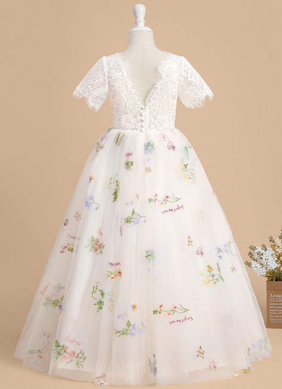 Robe Cérémonie Tulle Navy Floral - gallery 5