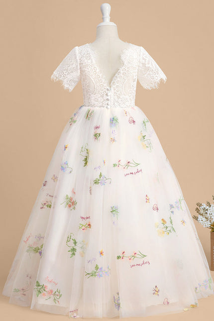 Robe Cérémonie Tulle Navy Floral - gallery 5