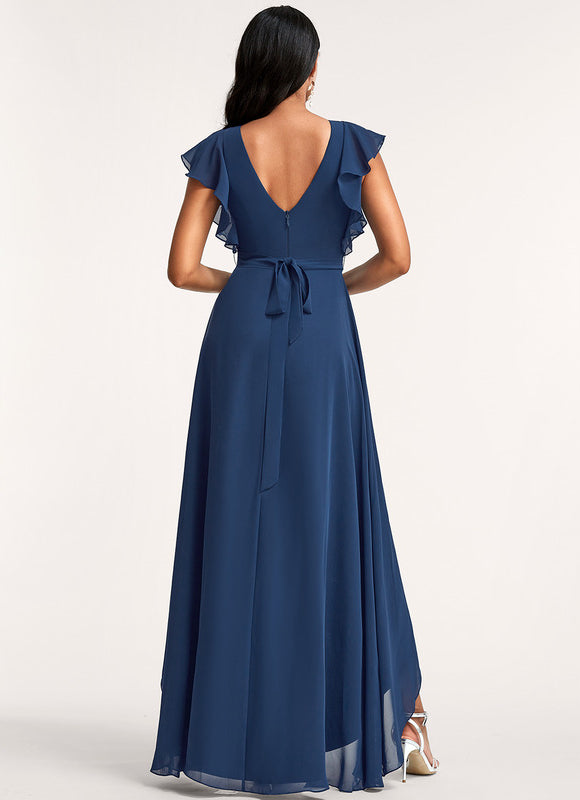 Robe Cérémonie Fluide Marine Élégante - gallery 3