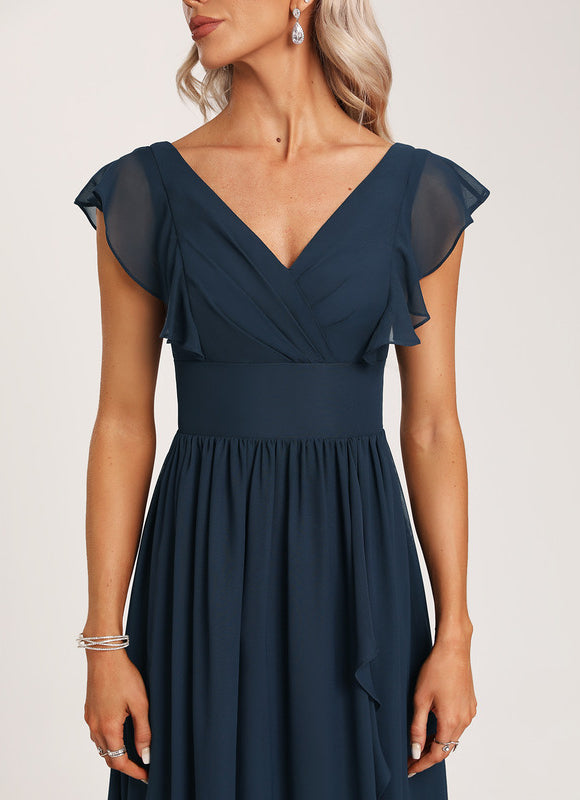 Robe Cérémonie Longue Volants Rose - gallery 3