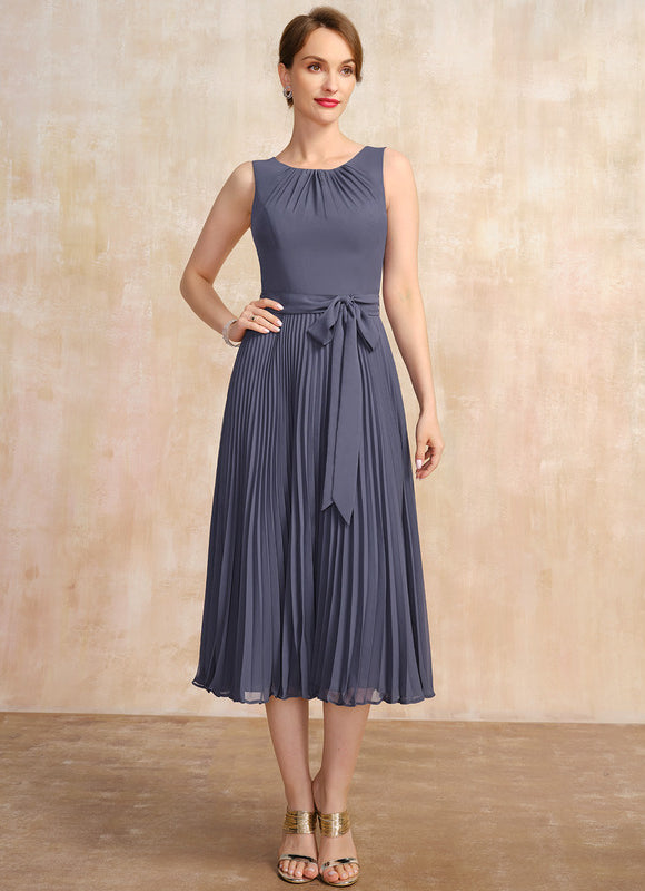 Robe Cérémonie Plissée Sombre - gallery 4