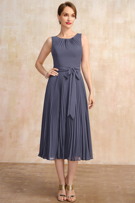 Robe Cérémonie Plissée Sombre - gallery 4