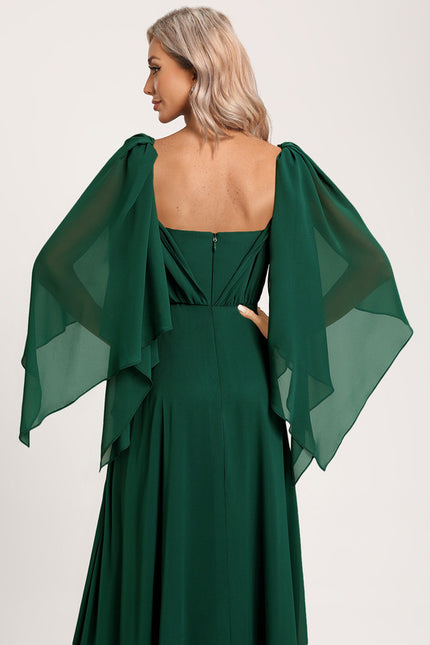 Robe Cérémonie Chic Émeraude Flottante - gallery 7