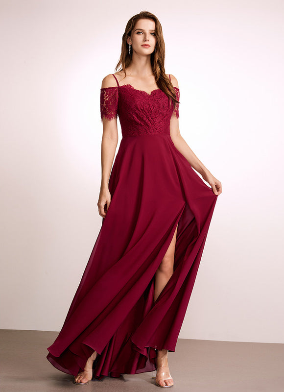 Robe Cérémonie Longue Rose Élégante