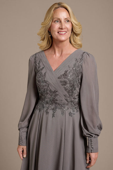 Robe Trapeze Ceremonie Grande Taille - gallery 1