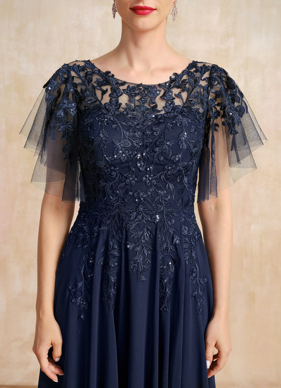 Robe Cérémonie En Dentelle Marine - gallery 5
