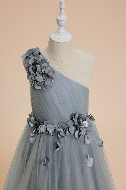 Robe Cérémonie Florale Asymétrique - gallery 1