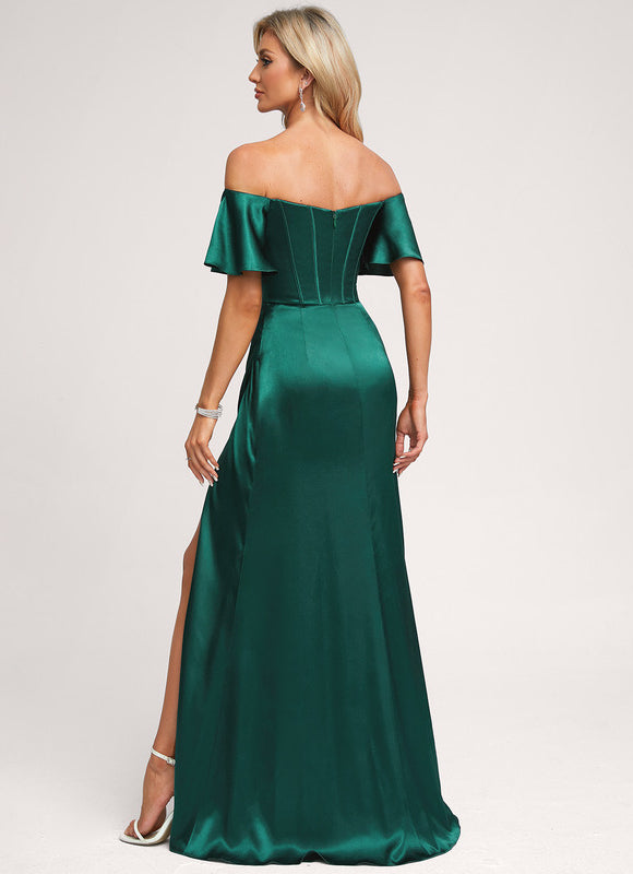 Robe Cérémonie Satin Cuivrée - gallery 2