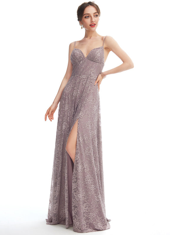 Robe Cérémonie Dentelle Lavande - gallery 3