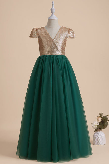 Robe Cérémonie Émeraude Pailletée - gallery 1