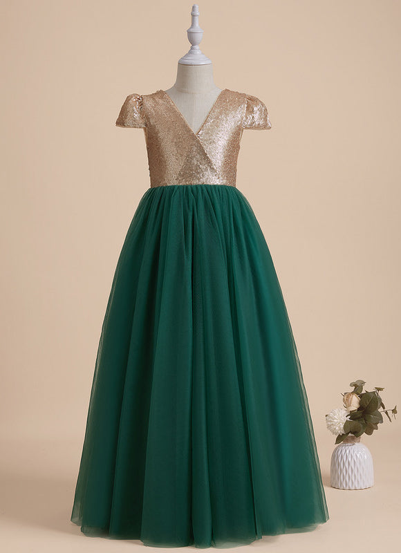 Robe Cérémonie Émeraude Pailletée - gallery 1
