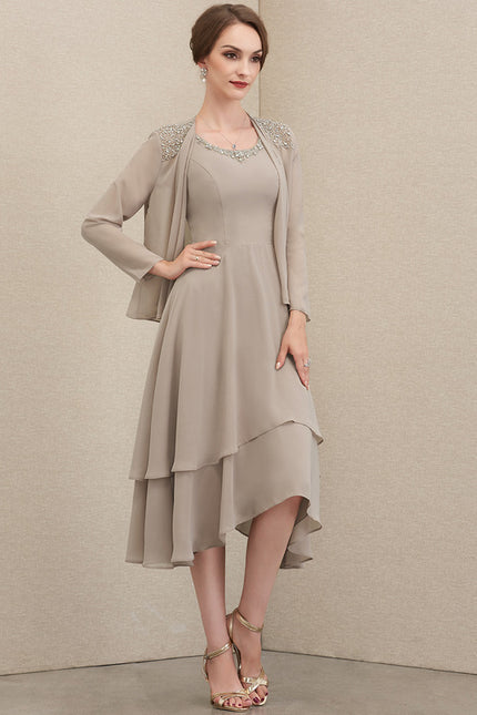 Robe Cérémonie Mousseline Taupe