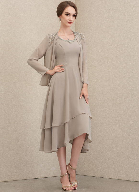 Robe Cérémonie Mousseline Taupe