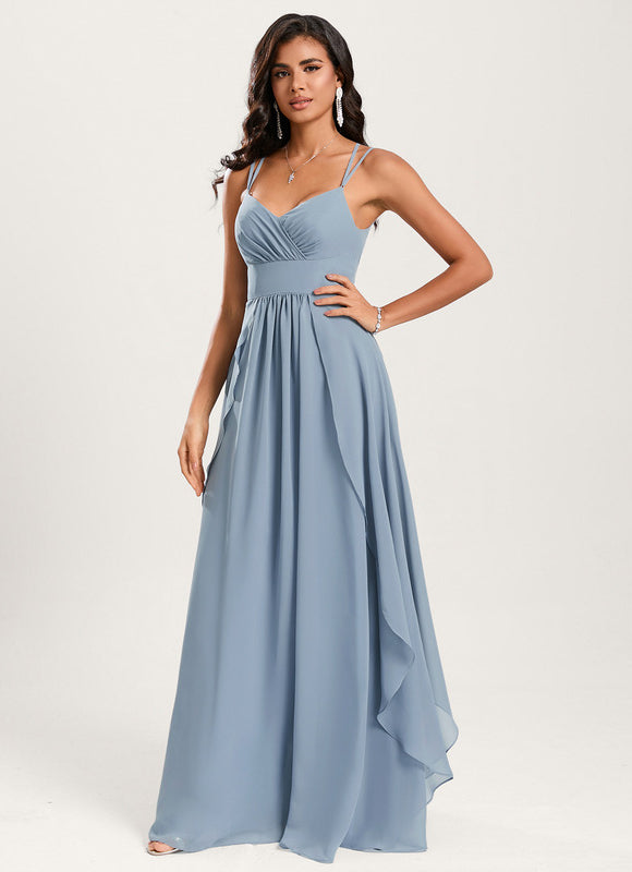 Robe Cérémonie Longue Volants Rose - gallery 2