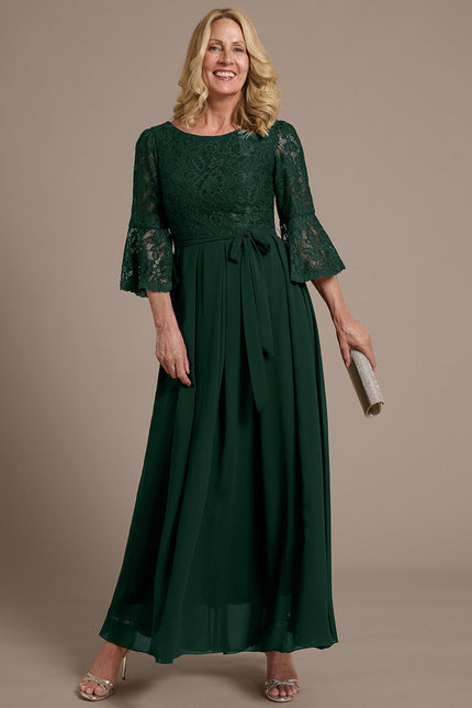 Robe Cérémonie Émeraude Fluide