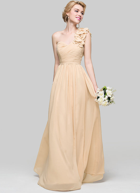 Robe Cérémonie Asymétrique Beige