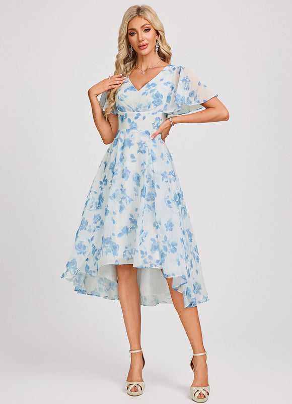 Robe Cérémonie Fluide Marine Élégante - gallery 1