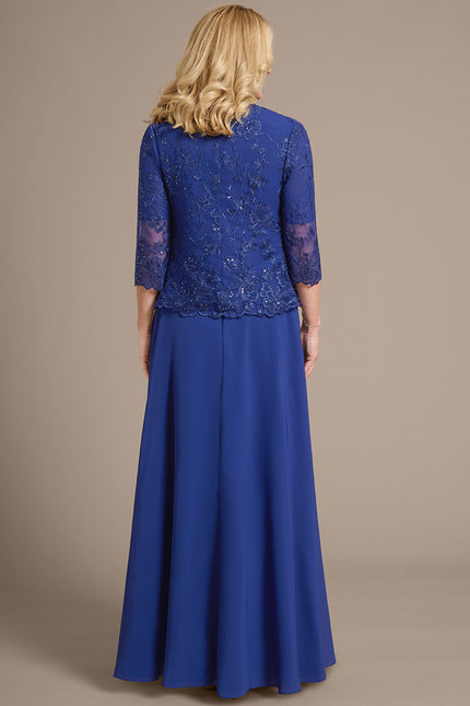 Robe Cérémonie Longue Bleu Royal - gallery 4