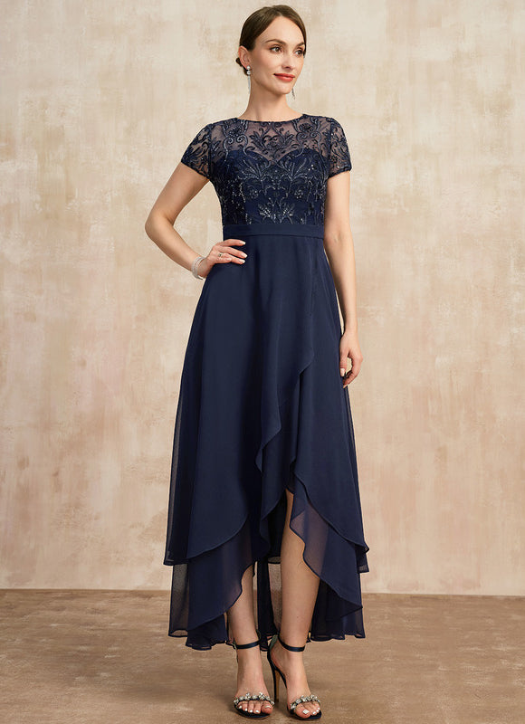 Robe Cérémonie En Dentelle Marine - gallery 4