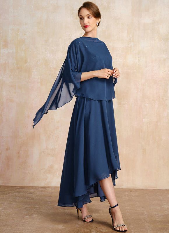 Robe Cérémonie En Dentelle Marine - gallery 2