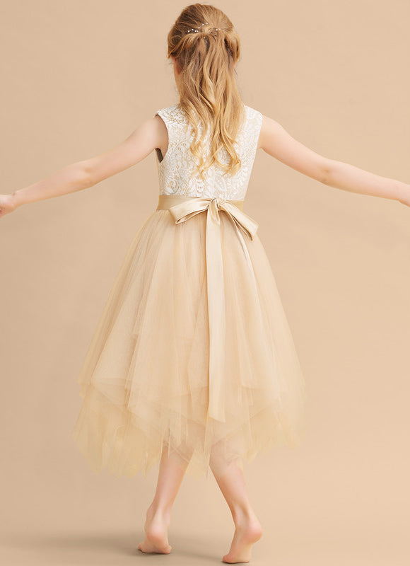 Robe Cérémonie Enfant Tulle Créme - gallery 2